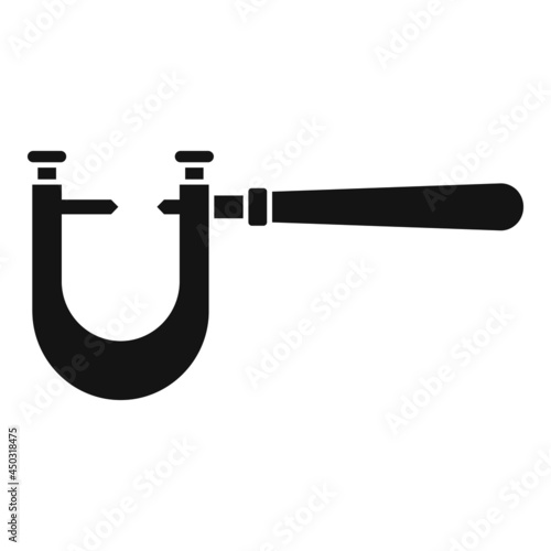 Engineer micrometer icon simple vector. Vernier caliper