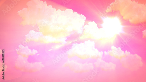 nice colorful clouds sunrise background , computer generated abstract 3D illustration