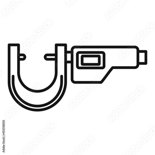 Micrometer dimensions icon outline vector. Precision vernier