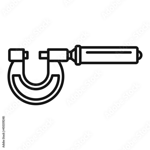Micrometer measurement icon outline vector. Design caliper