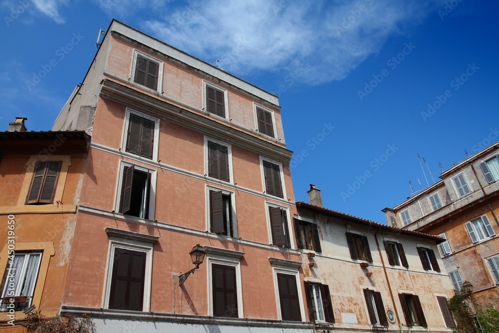 Romantic streets of Rome, Italy