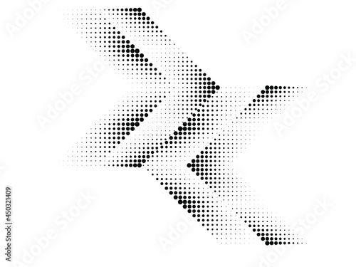 Linear halftone dots Design .elements for your design. vector illustration