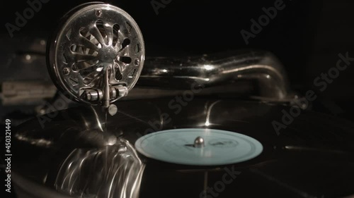 Wallpaper Mural Gramophone. Vinyl Record is a stock footage showing beautiful stills of a spinning vinyl record. You can use this 1920x1080 (HD) video in any project that depicts the music of the past, vinyl records. Torontodigital.ca