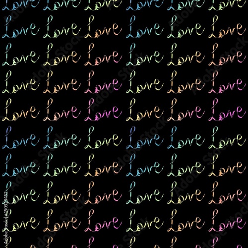 seamless pattern with letters Love