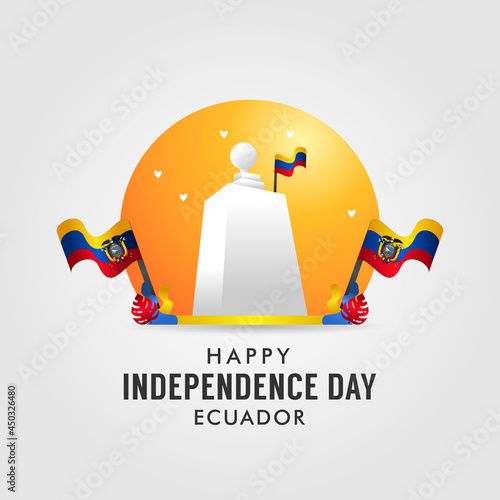 Ecuador Independence Day Background Design