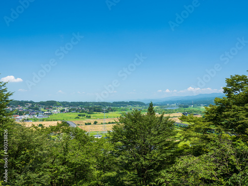 中尊寺の参道からの風景 夏