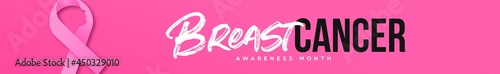 Breast cancer pink papercut woman ribbon banner