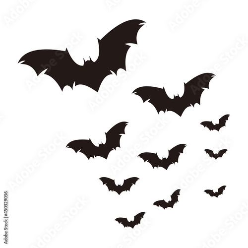 Bat set icon vector logo template