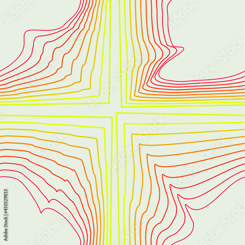 Vector illustration of concatenated abstract lines