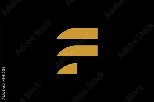 Letter F logo design vector. Monogram F abstract symbol.