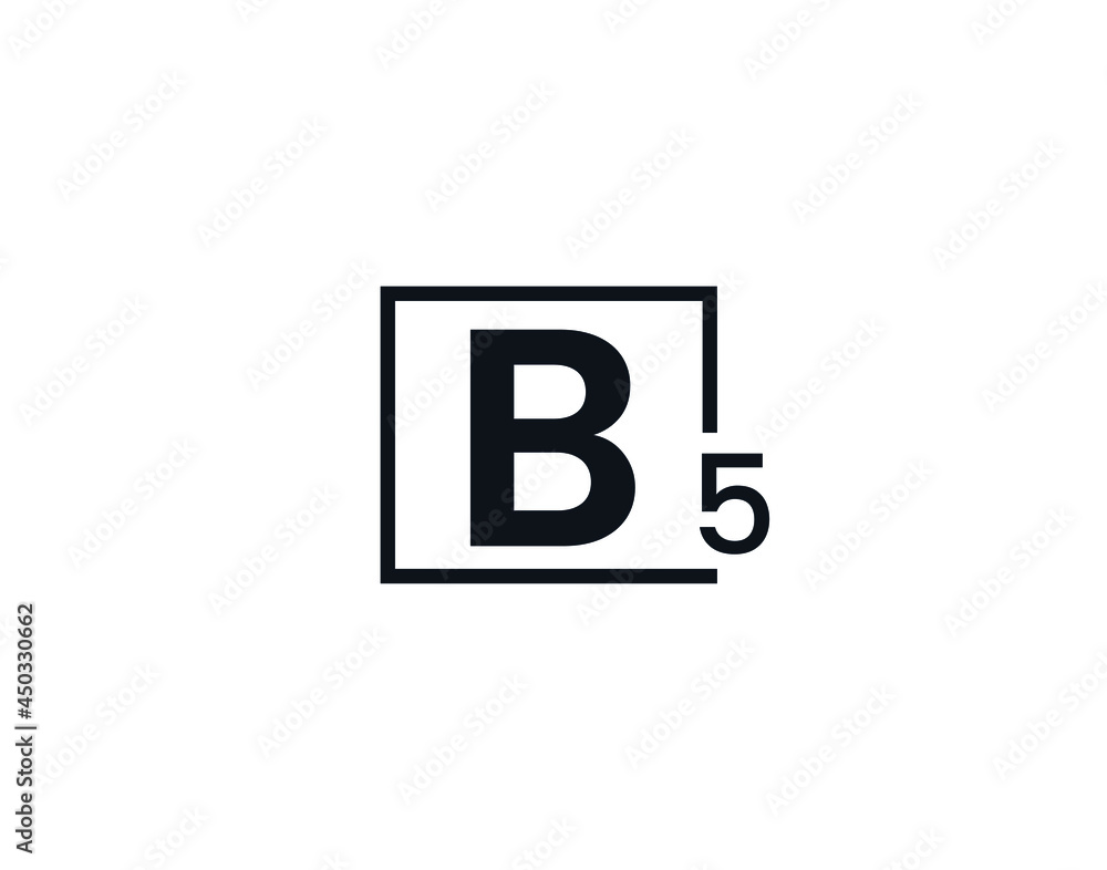 B5, 5B Initial letter logo B5, 5B Initial letter logo
