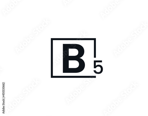B5, 5B Initial letter logo