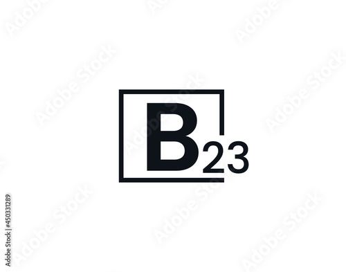 B23, 23B Initial letter logo