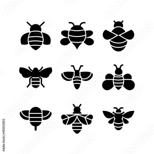 bumblebee icon or logo isolated sign symbol vector illustration - high quality black style vector icons 