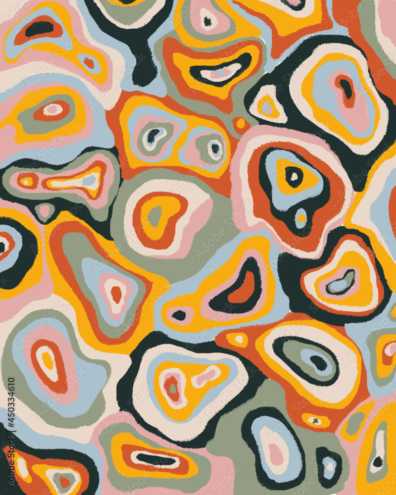 Naklejka premium Vector pattern with geode. Motif en vectoriel avec des géodes. 
