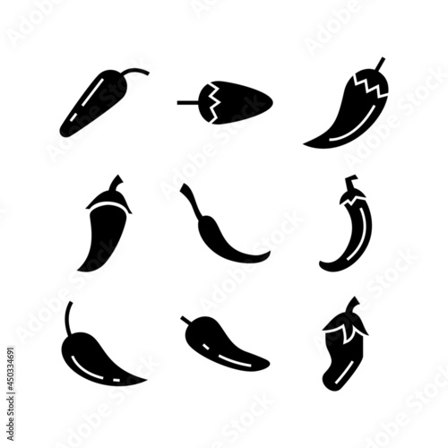 chili pepper icon or logo isolated sign symbol vector illustration - high quality black style vector icons
