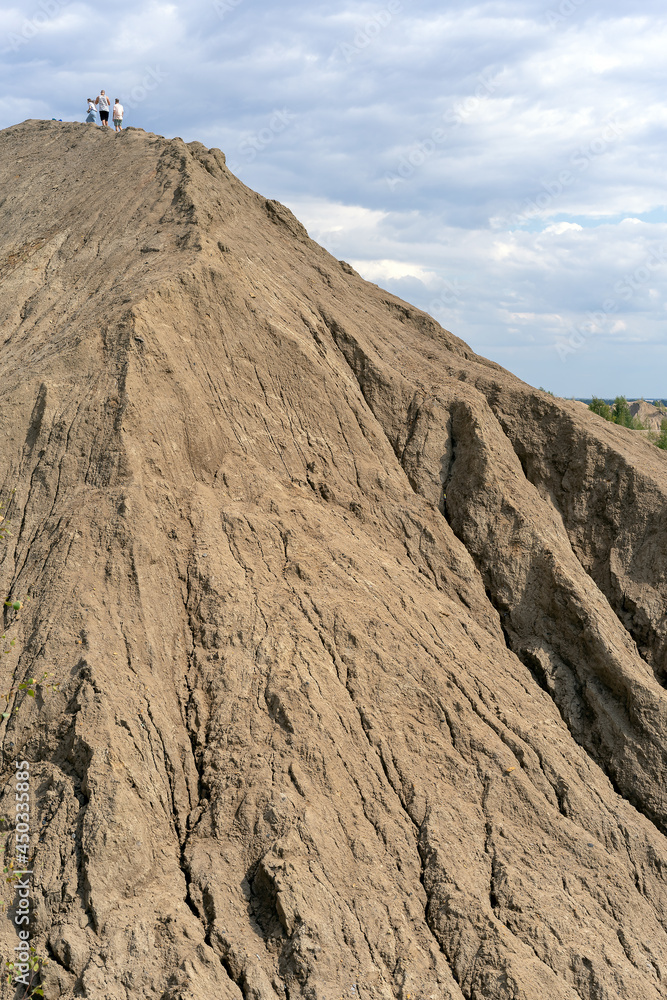 Fototapeta premium Career from coal mines. Konduki, Tula region, Romancevskie mountains.