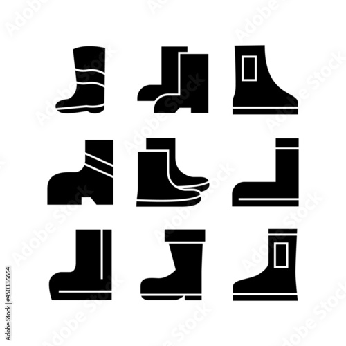 gumboots icon or logo isolated sign symbol vector illustration - high quality black style vector icons
