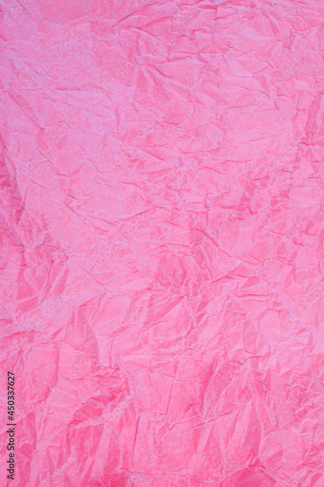 Fototapeta premium Crumpled vintage red paper textured obsolete background.