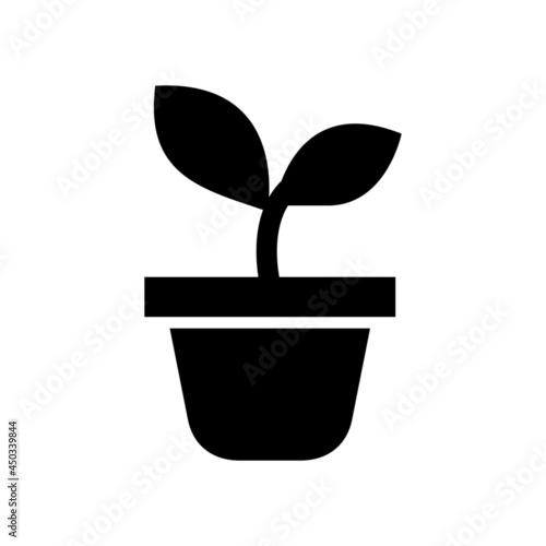 plant pot icon or logo isolated sign symbol vector illustration - high quality black style vector icons 