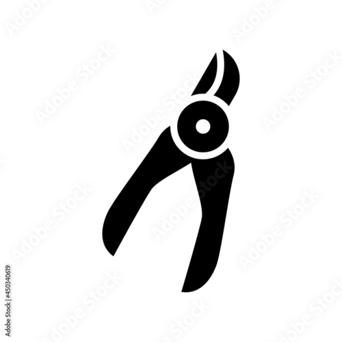 pruning shears icon or logo isolated sign symbol vector illustration - high quality black style vector icons 