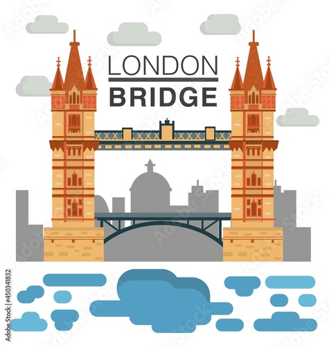 Landmark London. Tourist Site Of London. London Bridge Logo