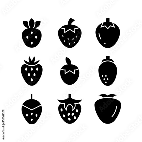 strawberry icon or logo isolated sign symbol vector illustration - high quality black style vector icons 