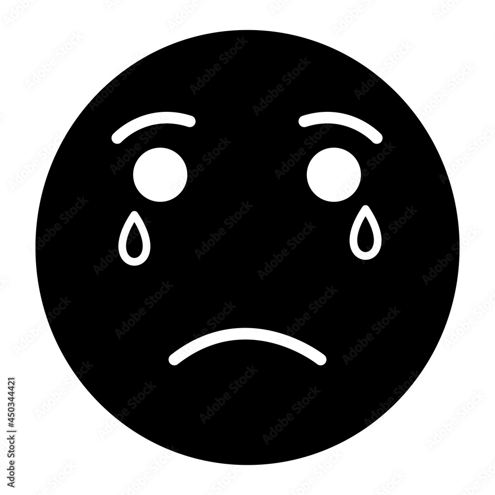 Fototapeta premium Vector Crying Glyph Icon Design