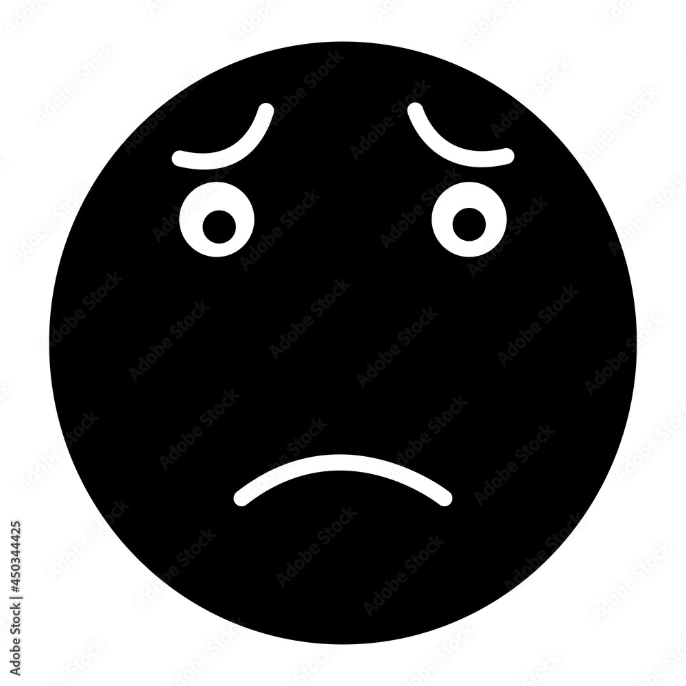 Fototapeta premium Vector Worried Glyph Icon Design