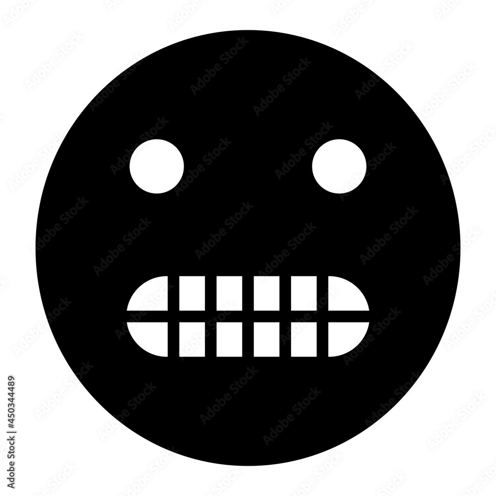 Fototapeta premium Vector Grimacing Glyph Icon Design