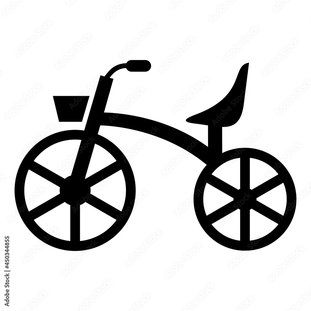 Vector Tricycle Glyph Icon Design
