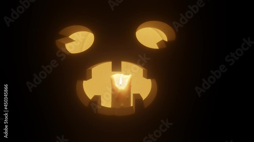 3d render of a pumpkin on a dark background