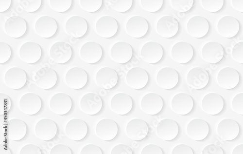 white circles pattern. Abstract white background with circles pattern