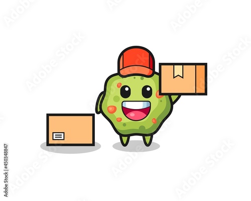 Mascot Illustration of puke as a courier