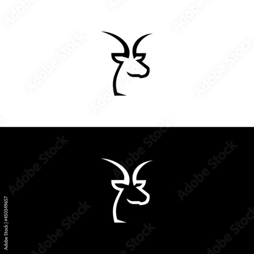 deer hunter logo type template and vector icon