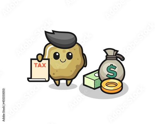 Character cartoon of loose stools as a accountant