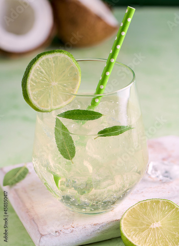 Wallpaper Mural Cocktail or mocktail coconut lime and herbal tea. Torontodigital.ca