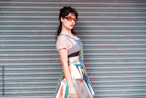 Photography Young woman wearing funky clothes