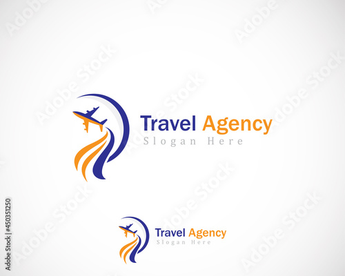 travel log creative transport express agency business logo