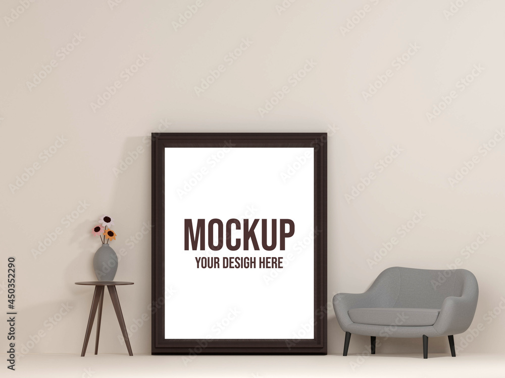 Obraz premium Podium mockup display on background 3D Rendering