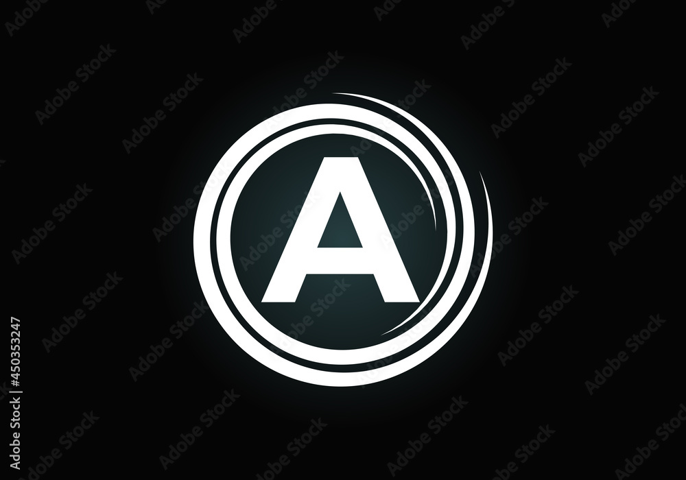 Initial A monogram alphabet in the spiral. Swirl spiral infinity logo design. Font emblem. Modern vector logo for the business, and company identity Initial A monogram alphabet in the spiral. Swirl spiral infinity logo design. Font emblem. Modern vector logo for the business, and company identity