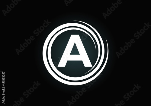 Free Download Initial A monogram alphabet in the spiral. Swirl spiral infinity logo design. Font emblem.  Modern vector logo for the business, and company identity - GFXLoad