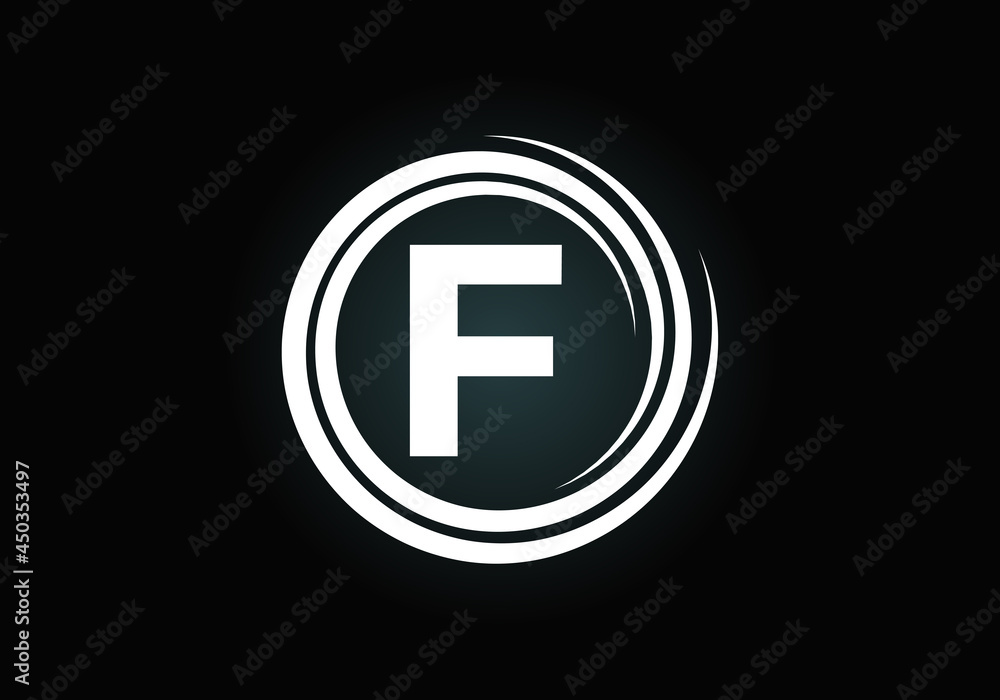 Initial F monogram alphabet in the spiral. Swirl spiral infinity logo design. Font emblem. Modern vector logo for the business, and company identity Initial F monogram alphabet in the spiral. Swirl spiral infinity logo design. Font emblem. Modern vector logo for the business, and company identity