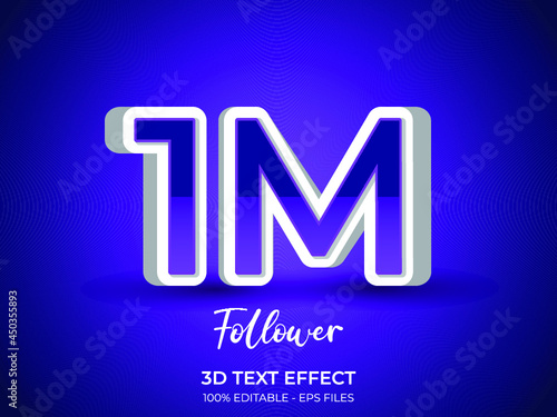 1M Editable 3d text effect style