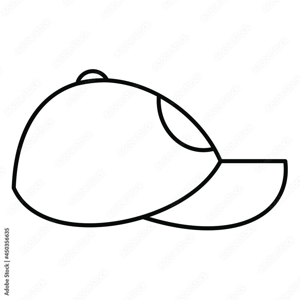baseball cap outline vector illustration baseball cap outline vector illustration