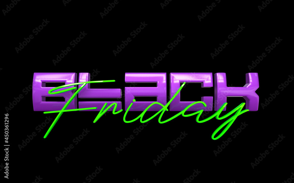 BLACK FRIDAY LOGO 3D BLACK FRIDAY LOGO 3D