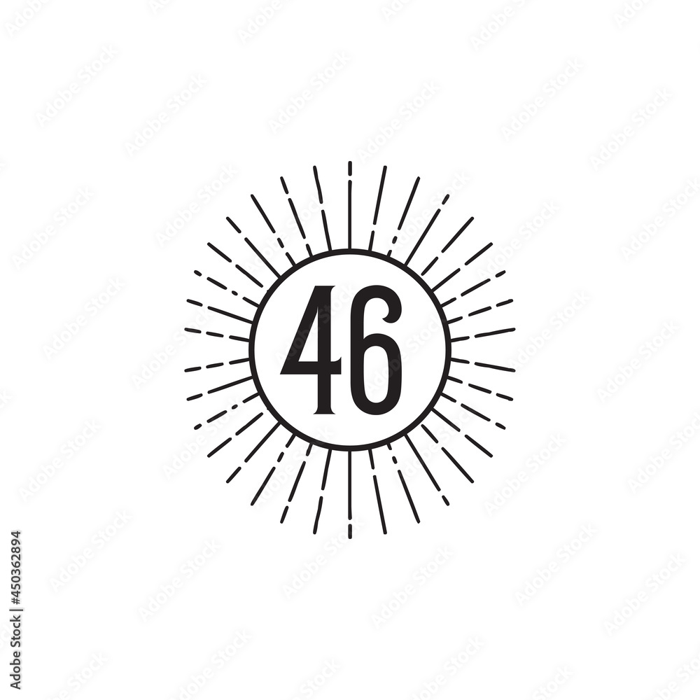 46th year anniversary logo design template 46th year anniversary logo design template