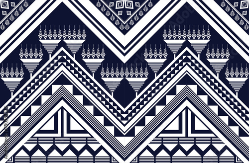 Geometric ethnic pattern vector background. seamless pattern traditional,Design for background, wallpaper, Batik, fabric, carpet, clothing, wrapping, and textile. Colorful ethnic pattern illustration.