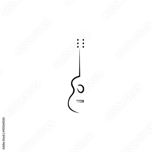 guitar silhouette design logo symbol template