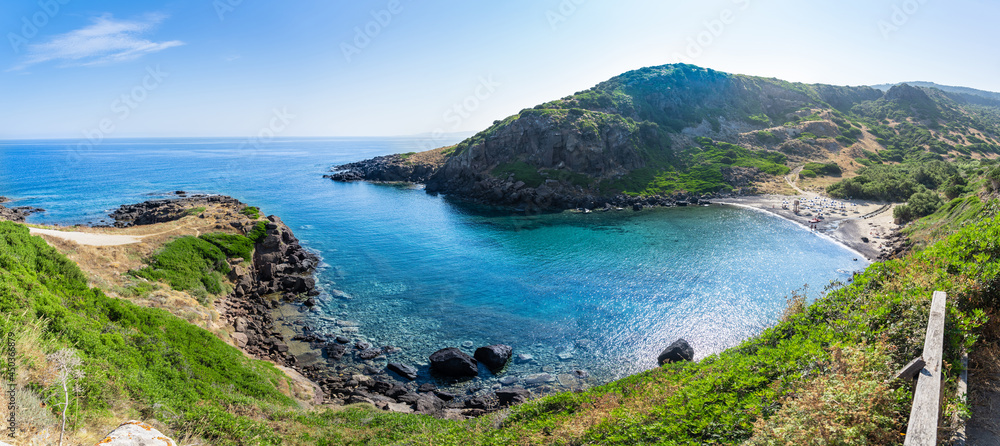 The italian coast of Sardinia in mediterranean sea